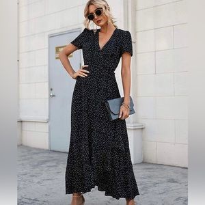 Black and white wrap dress, size XS.